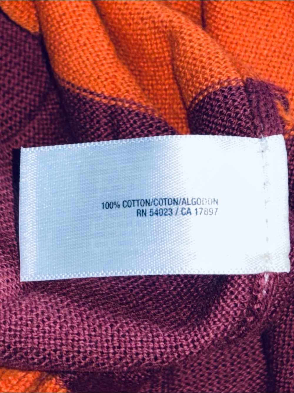 Old Navy Orange and Maroon Striped Sweater - Picture 6 of 8